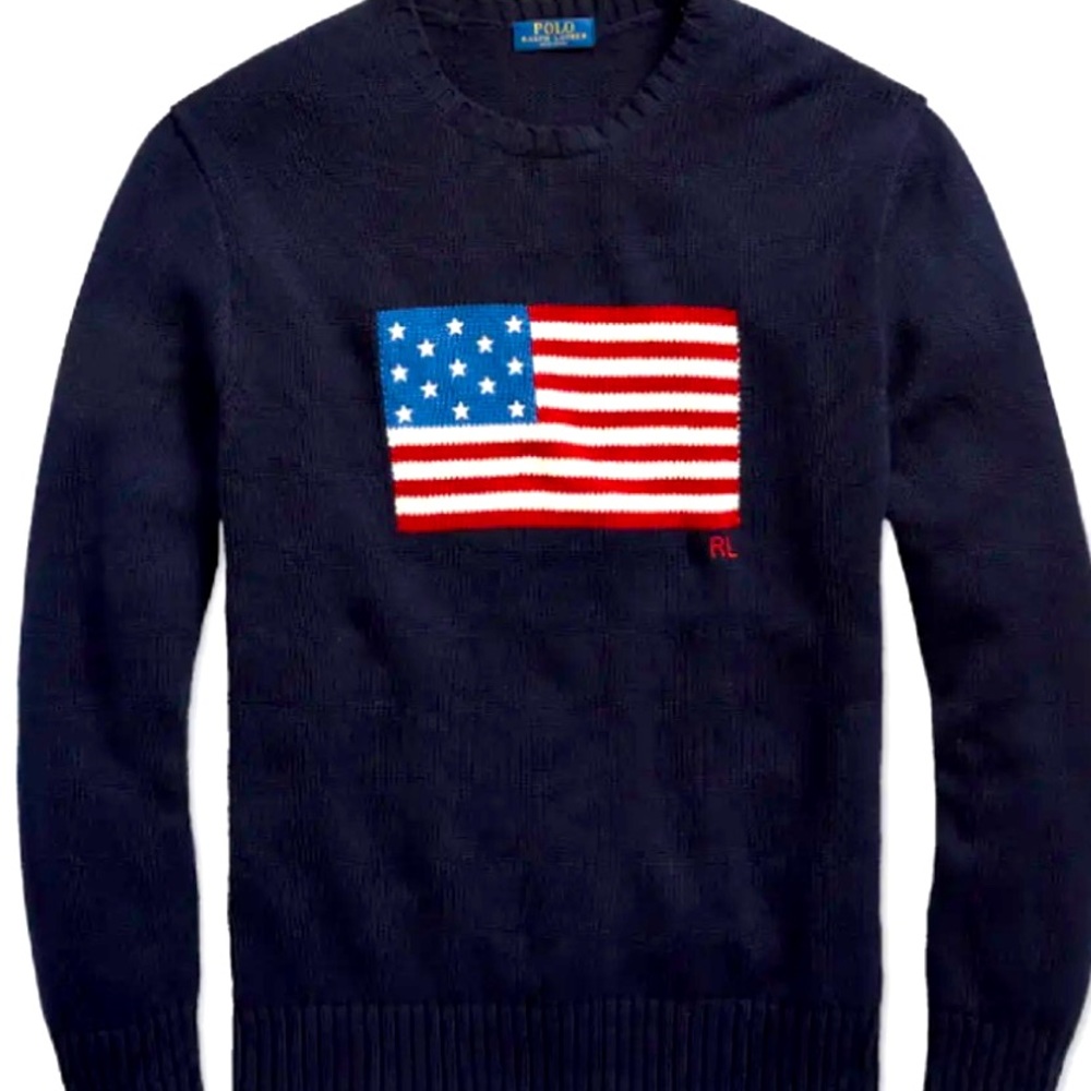 Men’s Polo American Flag Sweater